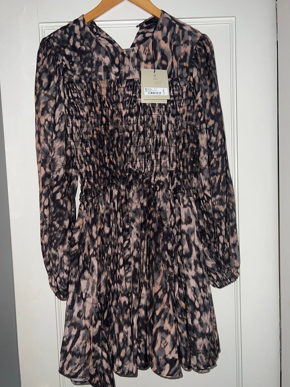 AllSaints Chia Dress Prowl Golden Brown NWT Size 4 $289